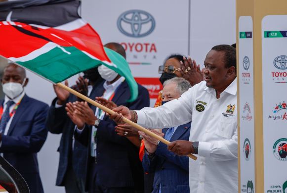 PHOTOS: President Uhuru Kenyatta flags off WRC Safari Rally at KICC : The standard Sports