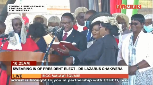 Chakwera sworn in President of Malawi after winning presidential vote rerun » Capital News