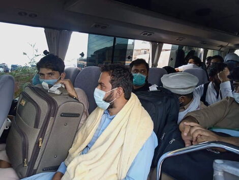 Pakistani Nationals in a bus in Westlands, Nairobi on Thursday, September 30, 2021.