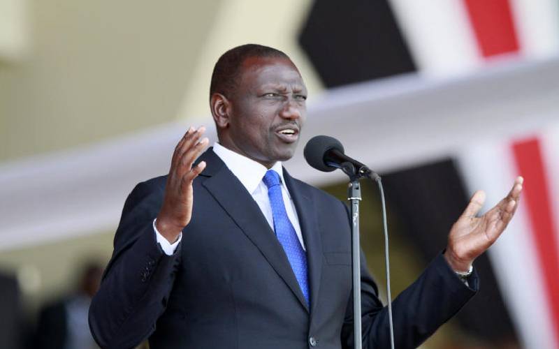 Ruto DP meets carpenters behind convertible picnic table bench, buys 10 units