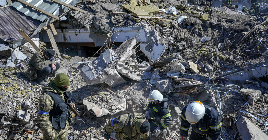 Russian Rocket Attack Turns Ukrainian Marine Base to Rubble, Killing Dozens