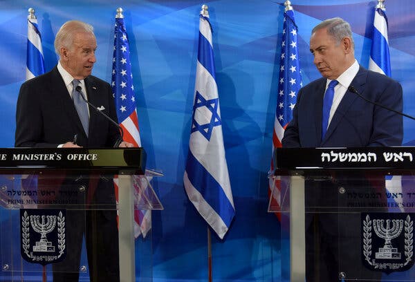 In 2016, Vice President Joseph R. Biden Jr. met in Jerusalem with Prime Minister Benjamin Netanyahu of Israel.