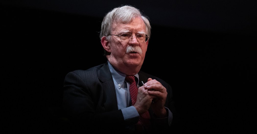 Trump Administration Sues to Try to Delay Publication of Bolton’s Book