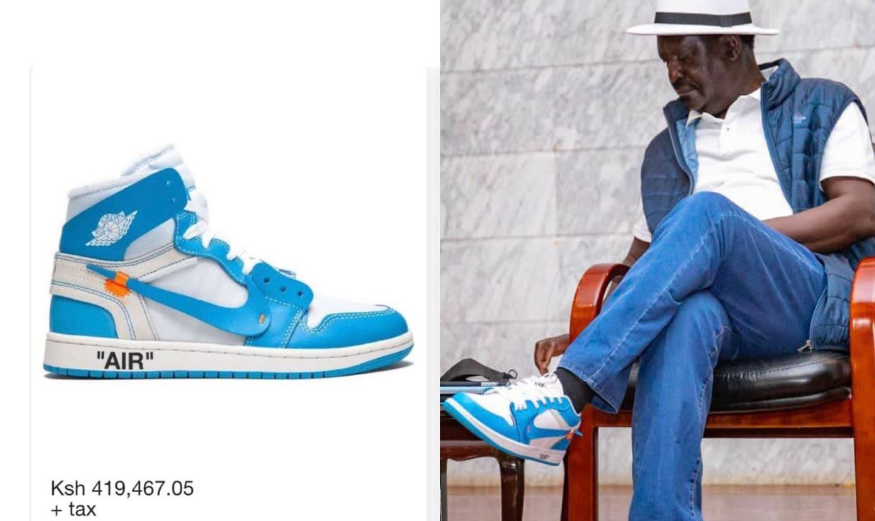 Did Raila Wear Ksh400,000 Jordan Sneakers? (Verdict)