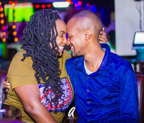 Comedian JB Masanduku and his wife Jackie Karanja 
