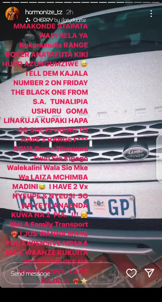 Harmonize Splashes Millions Once Again To Gift Kajala (Screenshots) -