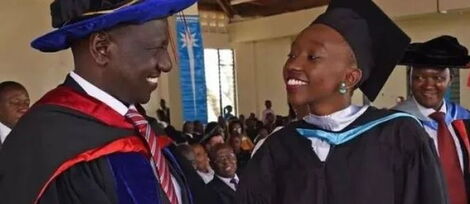 Deputy President William Ruto (left) attends his daughter, Charlene's graduation ceremony. 