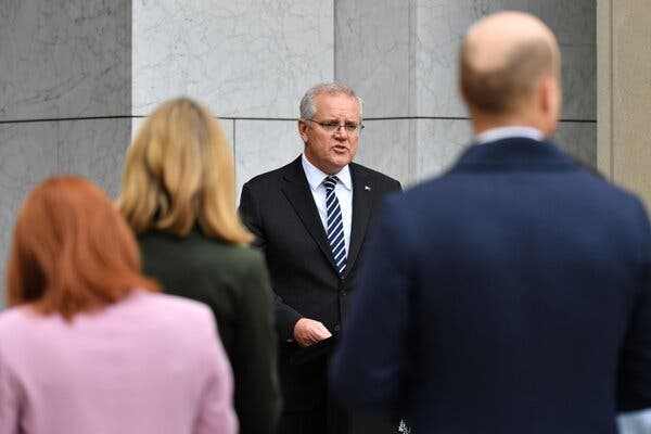 Prime Minister Scott Morrison, whose ancestor was sent to Australia from Britain after being convicted of stealing “five pound and a half-weight of yarn” in 1786.
