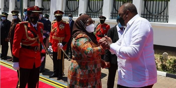 Samia Suluhu Requests Favour From Uhuru After Gifting Him