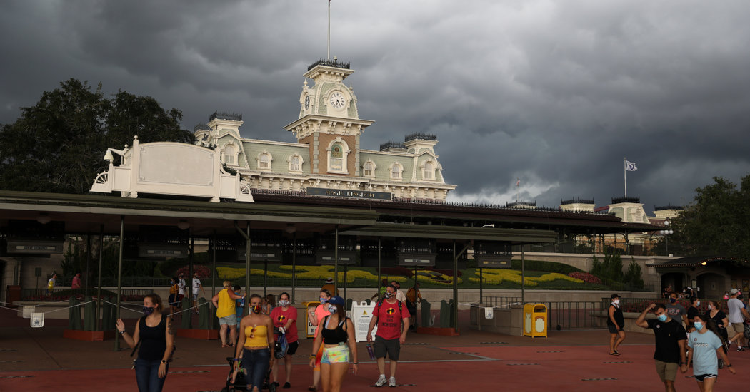Disney World Opens Its Gates, With Virus Numbers Rising