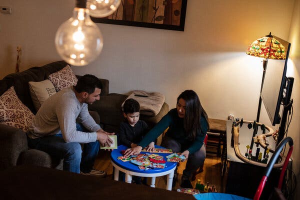 Reuben and Estafania Alarcon’s son Eric, who has autism, has been disadvantaged by virtual learning.