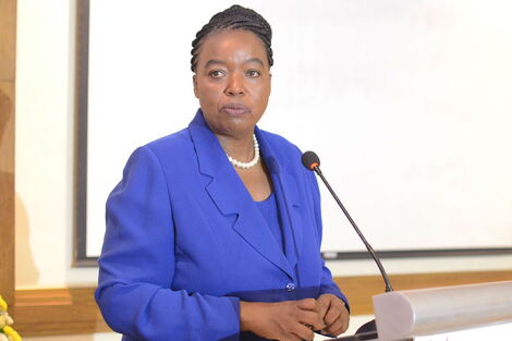 Monica Juma during past press briefing