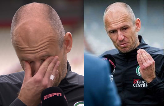 Arjen Robben bursts into tears after emotional comeback for boyhood club : The standard Sports