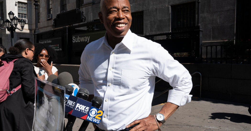 Eric Adams’s Lead in Mayor’s Race Shrinks After First Ranked-Choice Tally