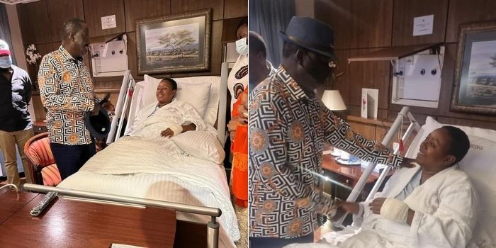 Raila, Joho Visit Sabina Chege in Hospital [PHOTOS]