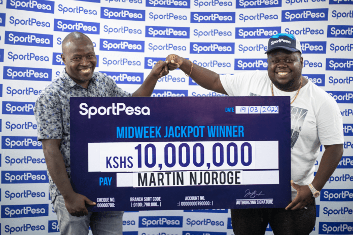 SPORTPESA GETS ANOTHER JACKPOT WINNER WITHIN A WEEK
