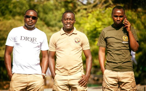 The Directorate of Criminal Investigations (DCI) communications team in images shared on Tuesday, February 1, 2022, 