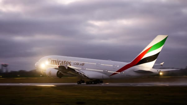 The last ever Airbus A380 superjumbo to be made delivered to Emirates