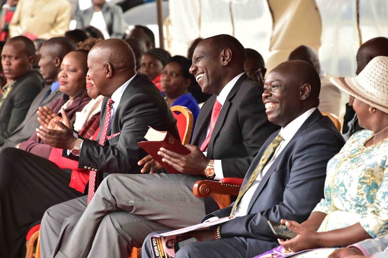 File image of Rigathi Gachagua with DP Ruto at a past event in Nyeri county