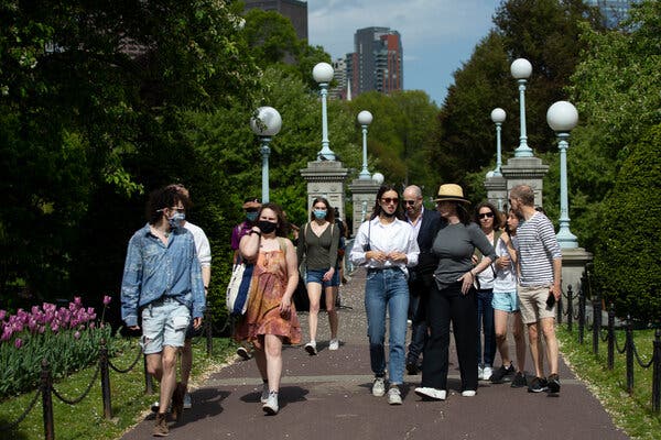 At the Public Garden in Boston on Friday.