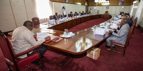 President Uhuru Kenyatta chairs a Cabinet meeting on Thursday, May 12, 2022.