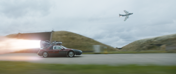 One of the tuner cars in “F9” has an actual rocket engine attached to its roof.