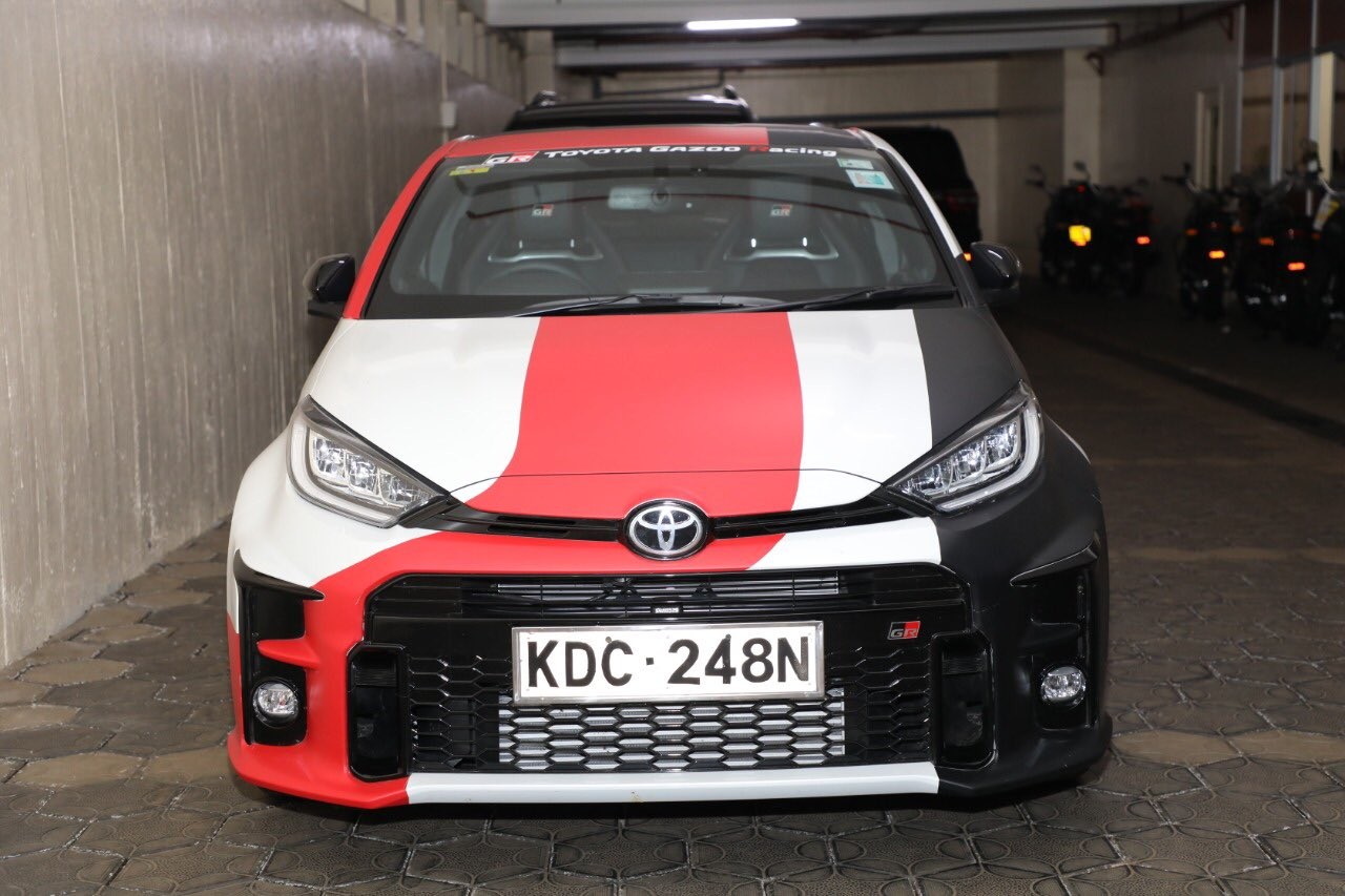 Photos of excited DCI boss George Kinoti in a Safari Rally car