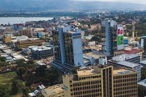 An aerial view of Kisumu town.