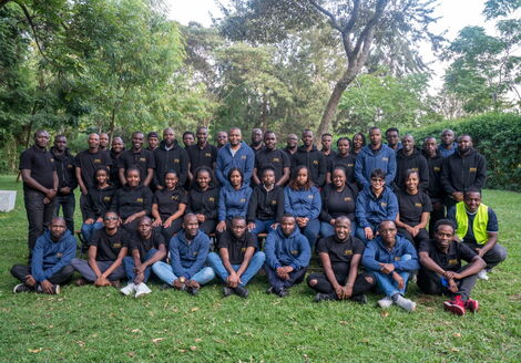 Amitruck company team poses for a photograph