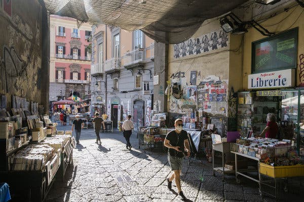 In Naples last month. Italy, the E.U.’s third-largest economy is seen as worst-affected, set to shrink by 11.2 percent.