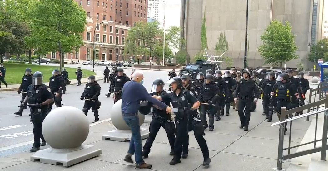 Buffalo Police Officers Suspended After Shoving 75-Year-Old Protester