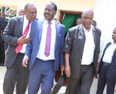 Raila Odinga with David Murathe
