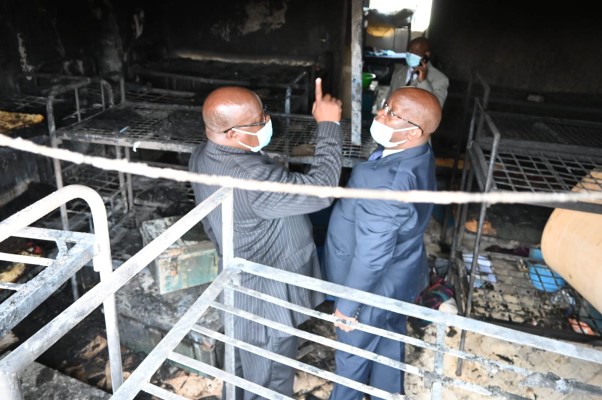 In pictures :Detectives comb Ofafa Jericho School for last night's fire clues