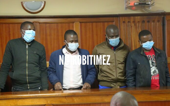 FOUR CHARGED WITH STEALING FROM EMPLOYER.