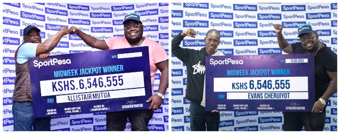 Two Men Win Ksh 13mn Sportpesa Mid-Week Jsckpot