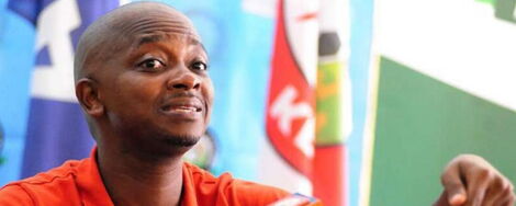 Football Kenya Federation President Nick Mwendwa addressed the media in 2019