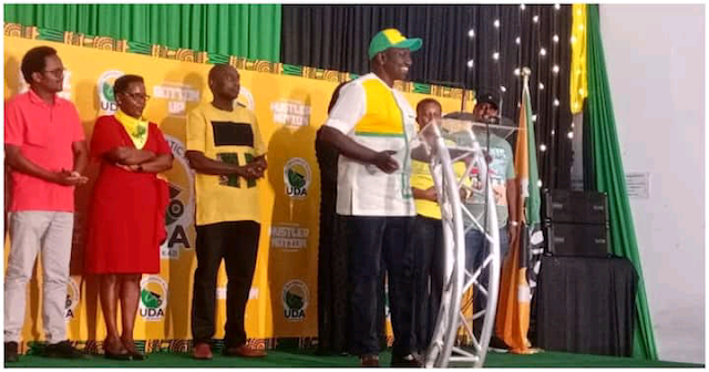 Deputy President William Ruto praising the UDA party for its nomination Deputy President William Ruto praising the UDA party for its nomination