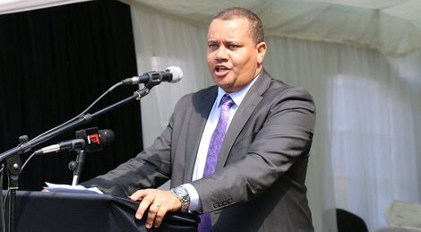 Undated Photo Allen Gichuhi Former LSK President Addressing a Past Function