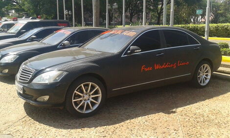 Nairobi Governor Mike Sonko's free wedding limousines.