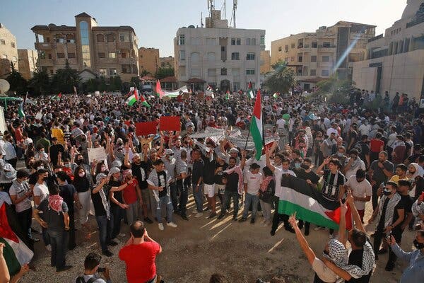 Jordanian protesters gathered near the Israeli embassy in Amman, the capital, this week.