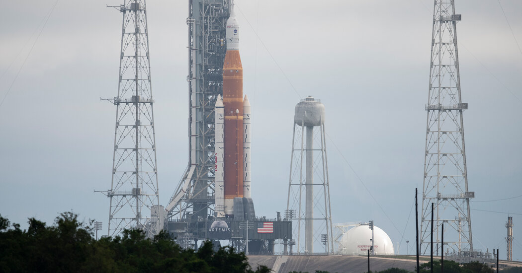 NASA Stops Launch Rehearsal for Its Giant Moon Rocket