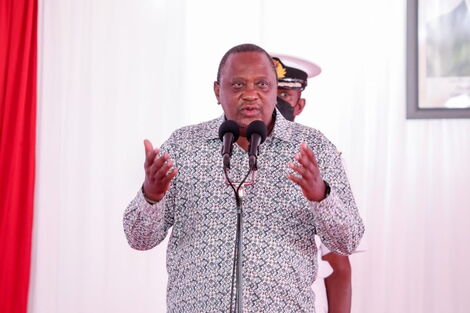 President Uhuru Kenyatta addresses delegates at Sagana III on Wednesday, 23, 2022.