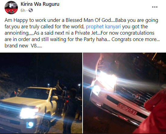city prophet Victor Kanyari v8 cars