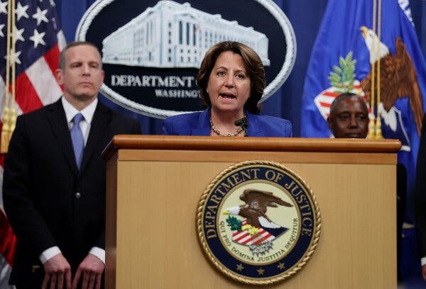 Deputy Attorney General Lisa Monaco, center, described how the feds hacked the hackers.