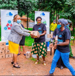 Wahu and her team giving back at Lang'ata women's prison