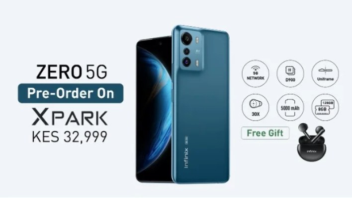 Infinix Zero 5G to be available from April 8th for KES 33,000