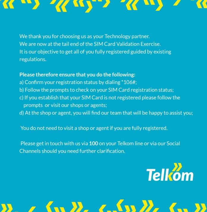 Telkom Kenya Official Notice on Reregistration