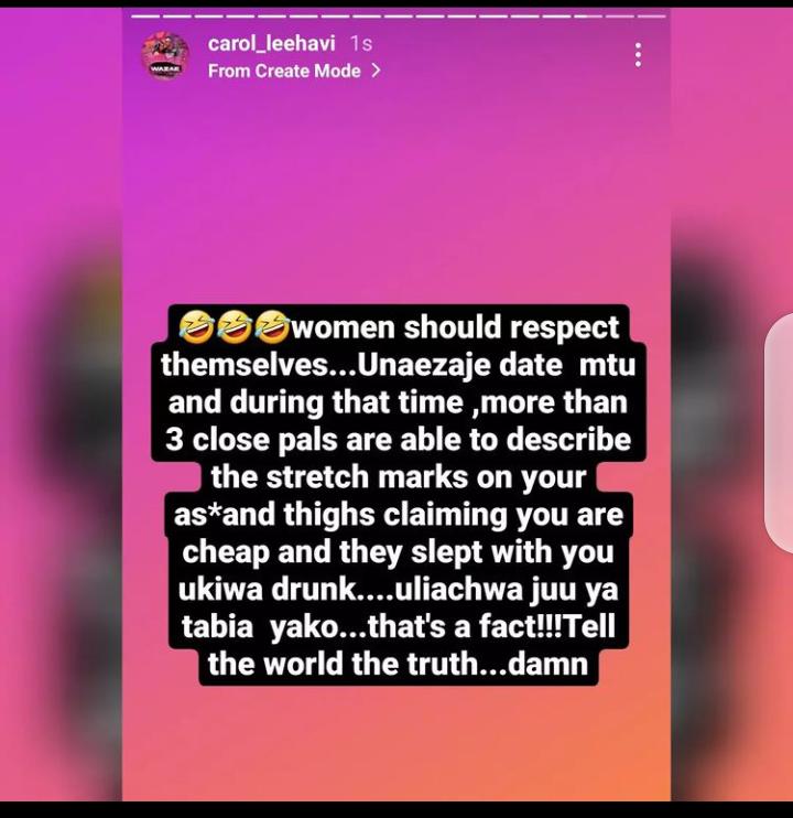 Weezdom's New Girlfriend Carol Terms Mylee Staicey A Serial Cheater (Screenshot)