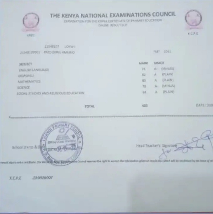 Hatuna kitu! Turkana boy who scored 403 begs for help to join Kapsabet High