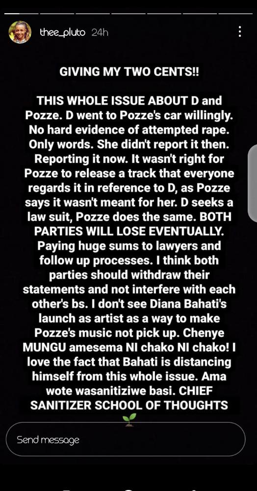 Thee Pluto Weighs In On Willy Paul, Diana Marua Scandal- 'Wote Wasanitiziwe'